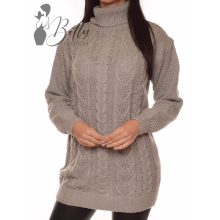 Csavart mintás, vastag, kötött tunika M/L, XL/XXL