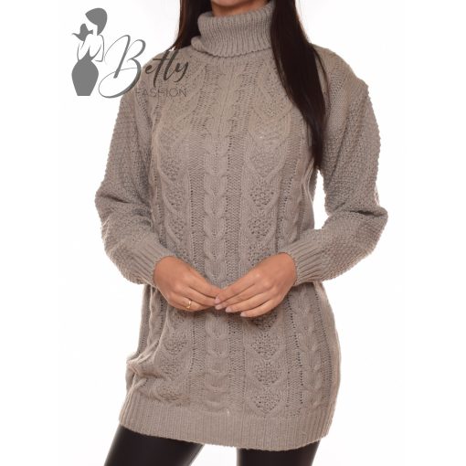 Csavart mintás, vastag, kötött tunika M/L, XL/XXL