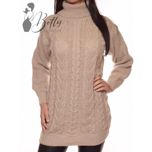 Csavart mintás, vastag, kötött tunika M/L, XL/XXL