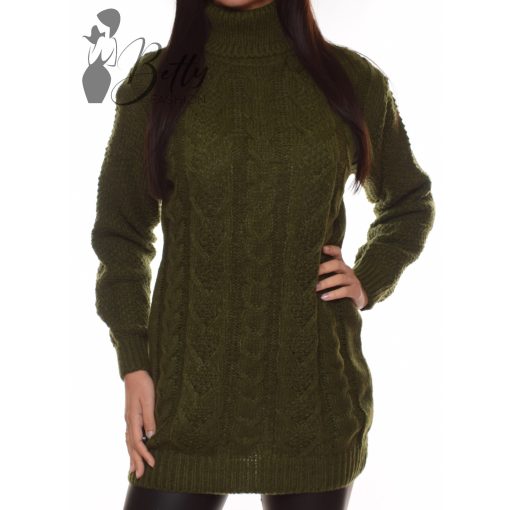 Csavart mintás, vastag, kötött tunika M/L, XL/XXL