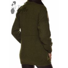 Csavart mintás, vastag, kötött tunika M/L, XL/XXL