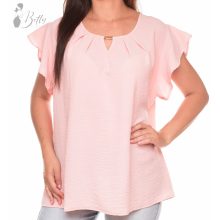Mellnél fémdszes, fodros ujjú felső/blúz S/M, L/XL