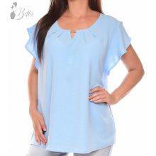 Mellnél fémdszes, fodros ujjú felső/blúz S/M, L/XL