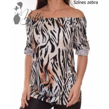 A-vonalú, mintás, vállra húzható felső L, XL, 2XL