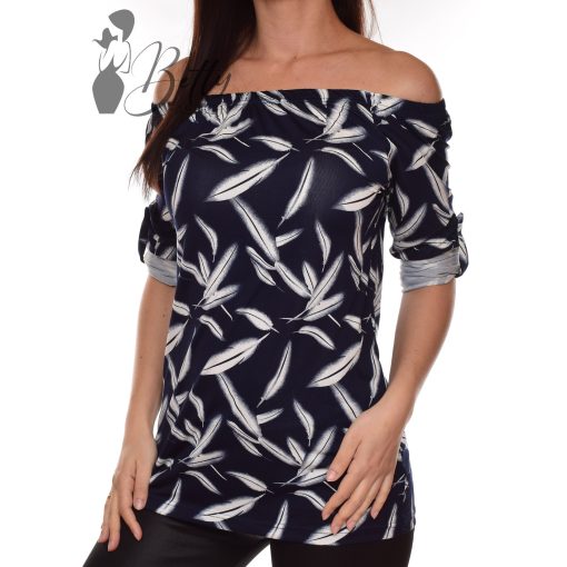 A-vonalú, mintás, vállra húzható felső L, XL, 2XL
