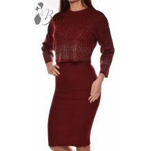 Kötött midi ruha + strasszos felső szett S/M, L/XL