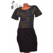 Felül feliratos, rövid ujjú ruha S/M, M/L, L/XL