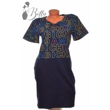 Felül feliratos, rövid ujjú ruha S/M, M/L, L/XL