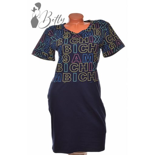 Felül feliratos, rövid ujjú ruha S/M, M/L, L/XL