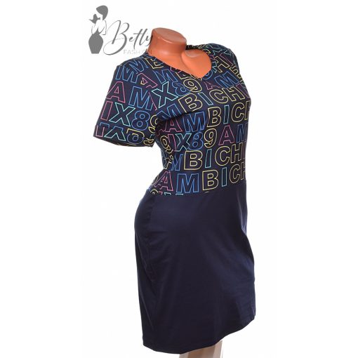 Felül feliratos, rövid ujjú ruha S/M, M/L, L/XL