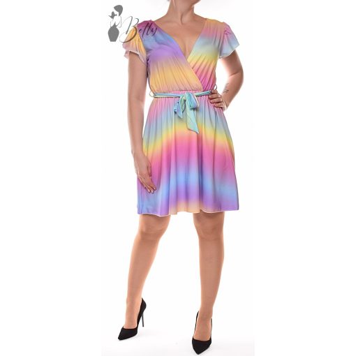 Színátmenetes, felül átlapolt ruha M, L, XL