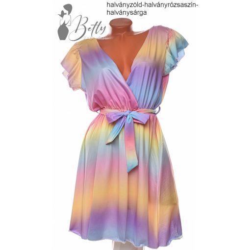 Színátmenetes, felül átlapolt ruha M, L, XL