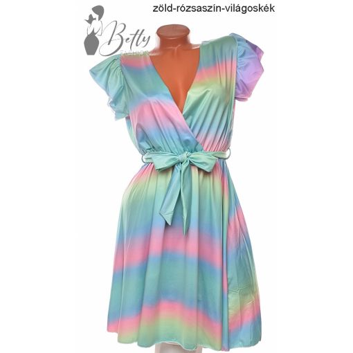 Színátmenetes, felül átlapolt ruha M, L, XL