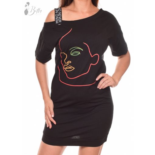 Nyitott vállú, mintás ruha S/M, L/XL , XL/2XL
