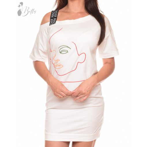 Nyitott vállú, mintás ruha S/M, L/XL , XL/2XL