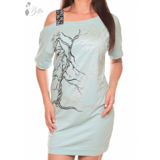 Nyitott vállú, mintás ruha S/M, L/XL , XL/2XL