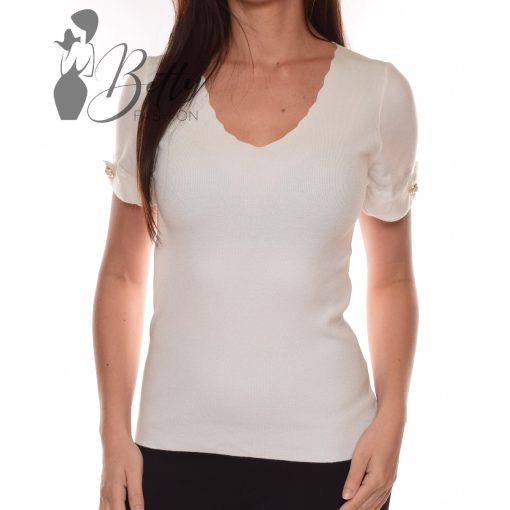 Hullámos kivágású, kötött felső S-M-L