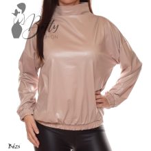 Latex hatású, emelt nyakú felső M-L