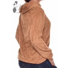 Barna színű, szőrmés pulóver L/XL