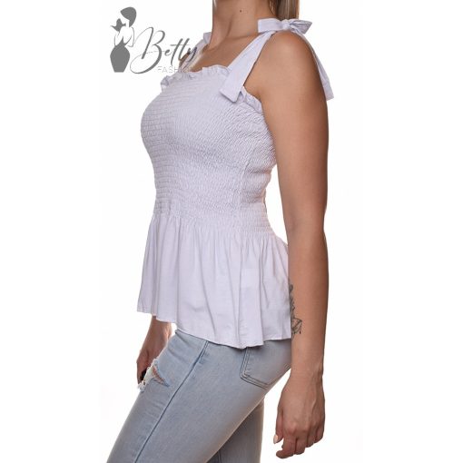 White Top with Jewelry Embellishment S/M