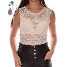 White Top with Jewelry Embellishment S/M