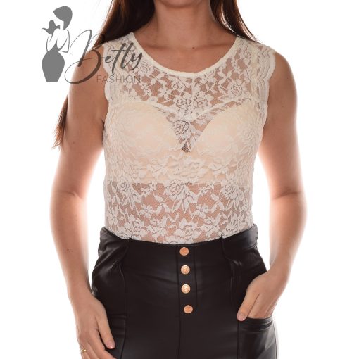 White Top with Jewelry Embellishment S/M