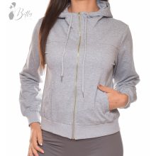 Egyszínű, cipzáras, kapucnis pulóver M/L, L/XL, XL/XXL