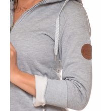 Pöttyös kapucnis, polárbélelt, hosszított pulóver S, M, L, XL, XXL