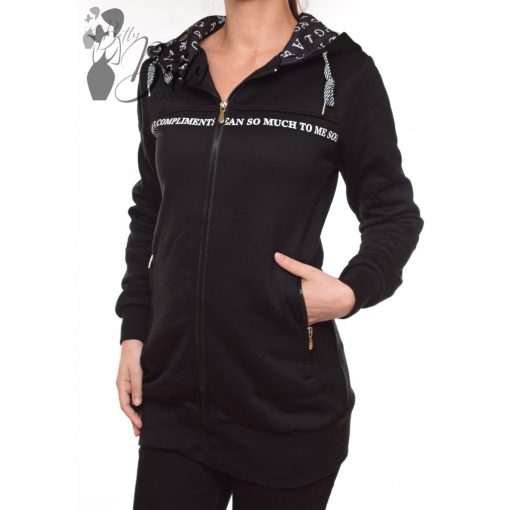 Feliratos,  cipzáros pulcsiruha S, M, L, XL, XXL