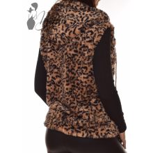 Leopárd mintás, pihe-puha mellény M/L, XL/XXL