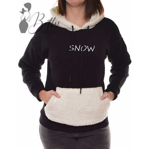 Snow feliratos, kapucnis pulóver S, M, L, XL