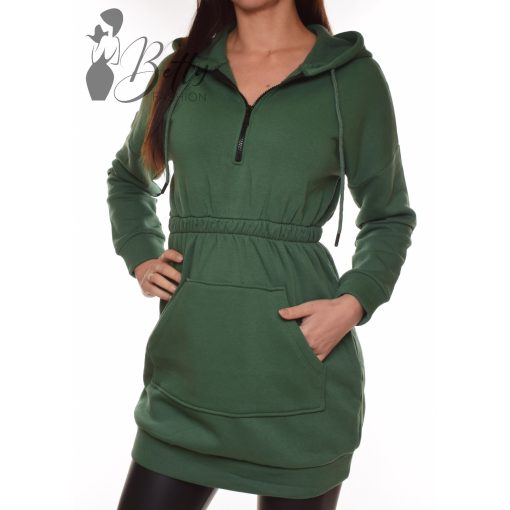 Derékban gumis, polárbélelt pulcsiruha S, M, L, XL