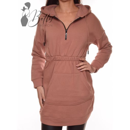 Derékban gumis, polárbélelt pulcsiruha S, M, L, XL