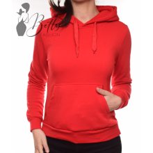 Piros színű, kapucnis pulóver S