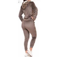 Leopárdmintás, puha plüss melegítő együttes M/L, XL/XXL 