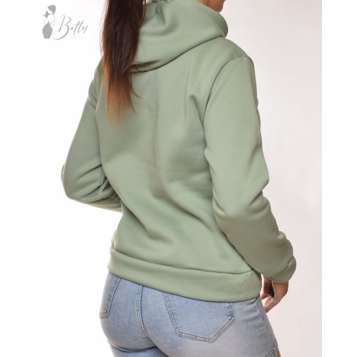 Belebújós fazonú, polárbélelt pulóver S/M, L/XL