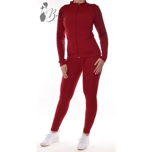 Bordázott anyagú, polárbélelt melegítő együttes S/M, L/XL 