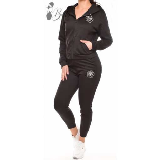 Kapucnis, rózsamintás melegítő együttes S/M, L/XL