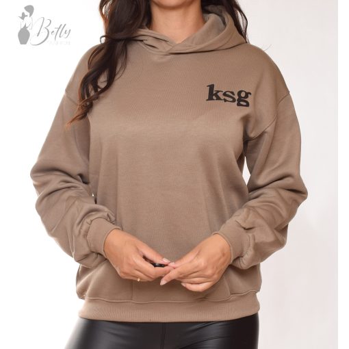 Kapucnis, laza polárbélelt pulóver S/M, M/L, L/XL