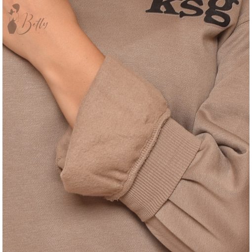 Kapucnis, laza polárbélelt pulóver S/M, M/L, L/XL