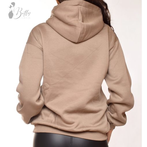 Kapucnis, laza polárbélelt pulóver S/M, M/L, L/XL