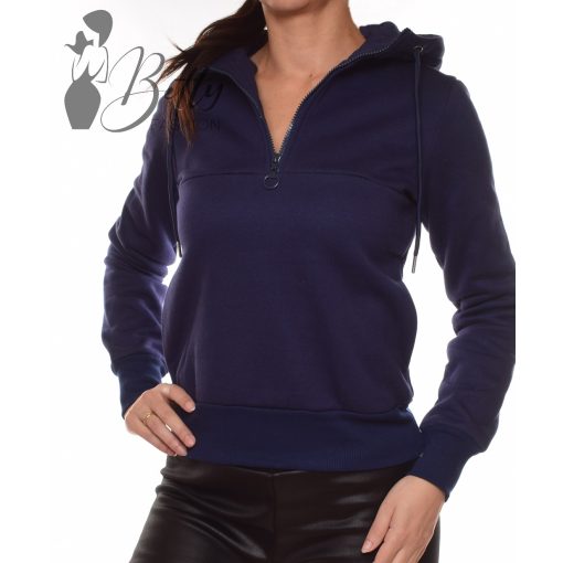 Mellnél cipzáros, polárbélelt pulóver S, M, L, XL