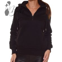 Mellnél cipzáros, polárbélelt pulóver S, M, L, XL