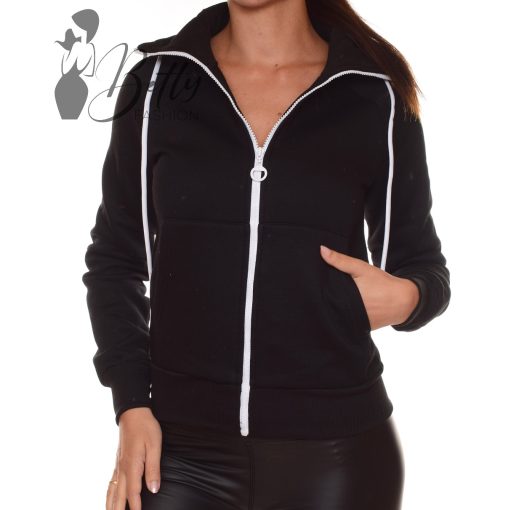 Állónyakú, zsebes, polárbélelt pulóver S, M, L, XL