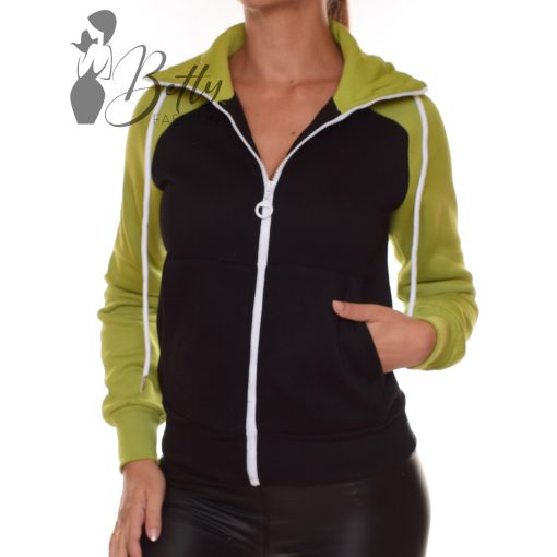 Ujján eltérő színű, polárbélelt pulóver S, M, L, XL