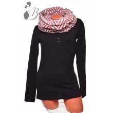 Cikk-cakk mintás, műszőrmés körsál