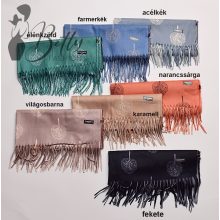 Mintás, rojtos végű sál