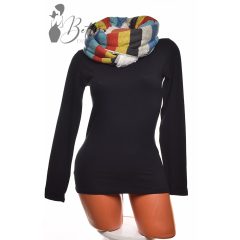 Csíkos mintás, műszőrme bélelt körsál