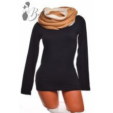 Egyszínű, műszőrme bélelt csősál