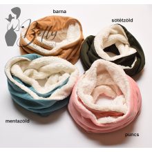 Egyszínű, műszőrme bélelt csősál